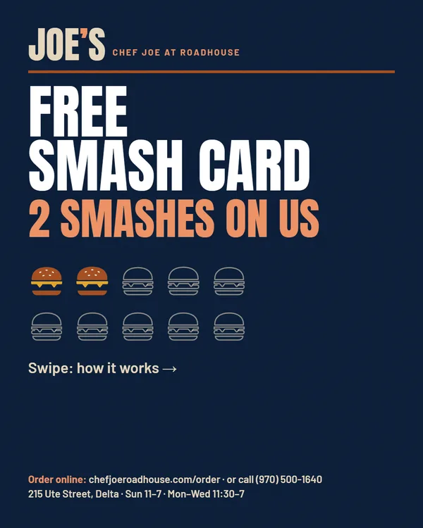 Carousel cover: Free SMASH card, 2 smashes on us