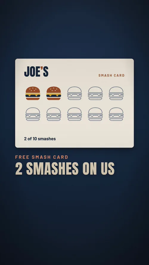 Frame from the SMASH card reel showing a card of cheeseburger icons